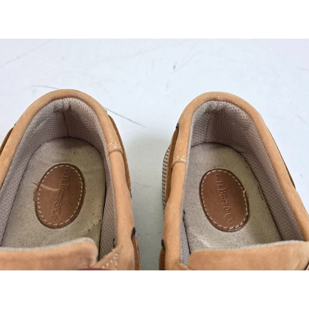 GH Bass Sailer Women's Boat Shoes Size 8.5 M Brown Tan‎ Suede Slip On Loafers